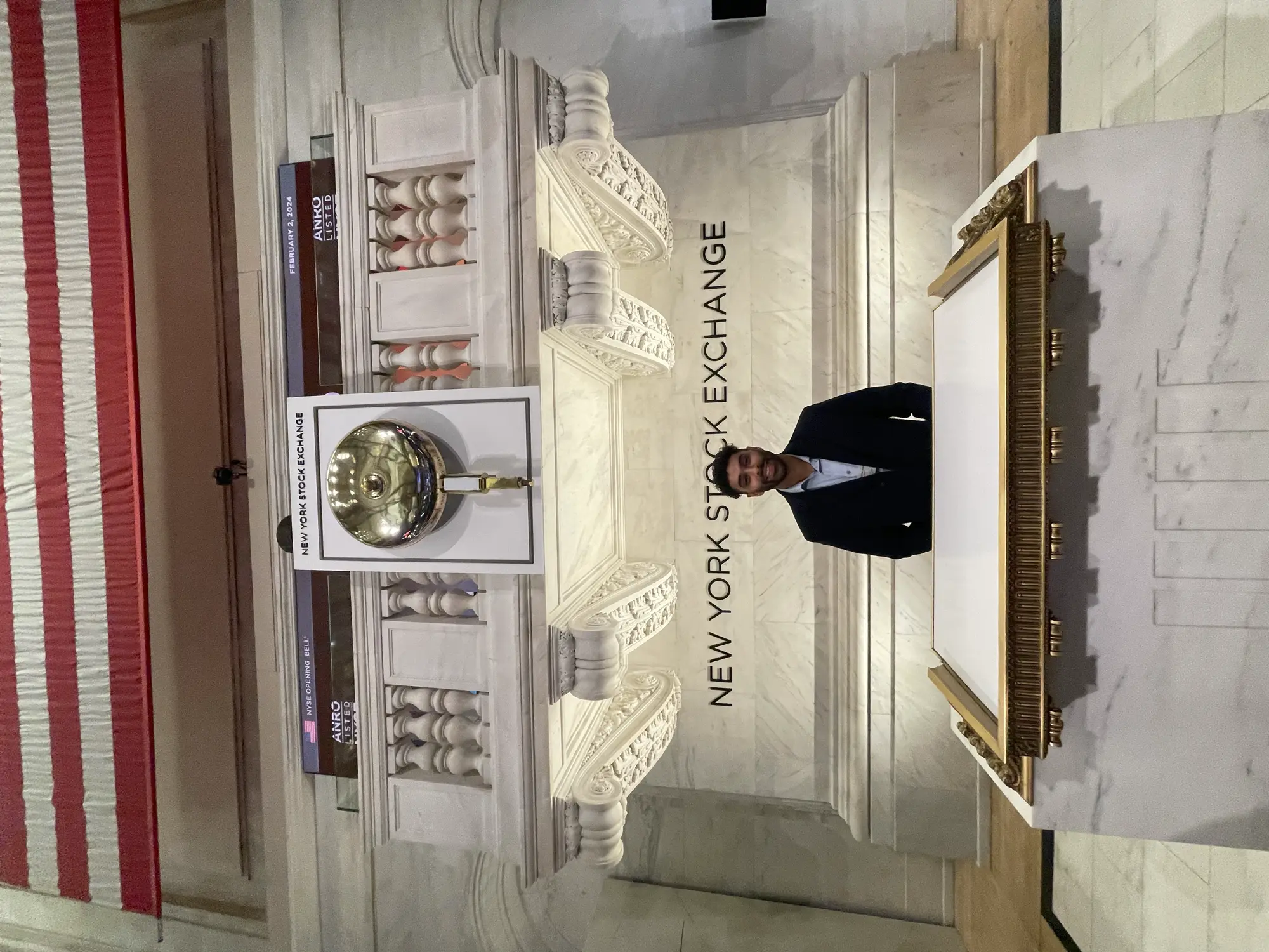 NYSE opening bell podium, IPO day