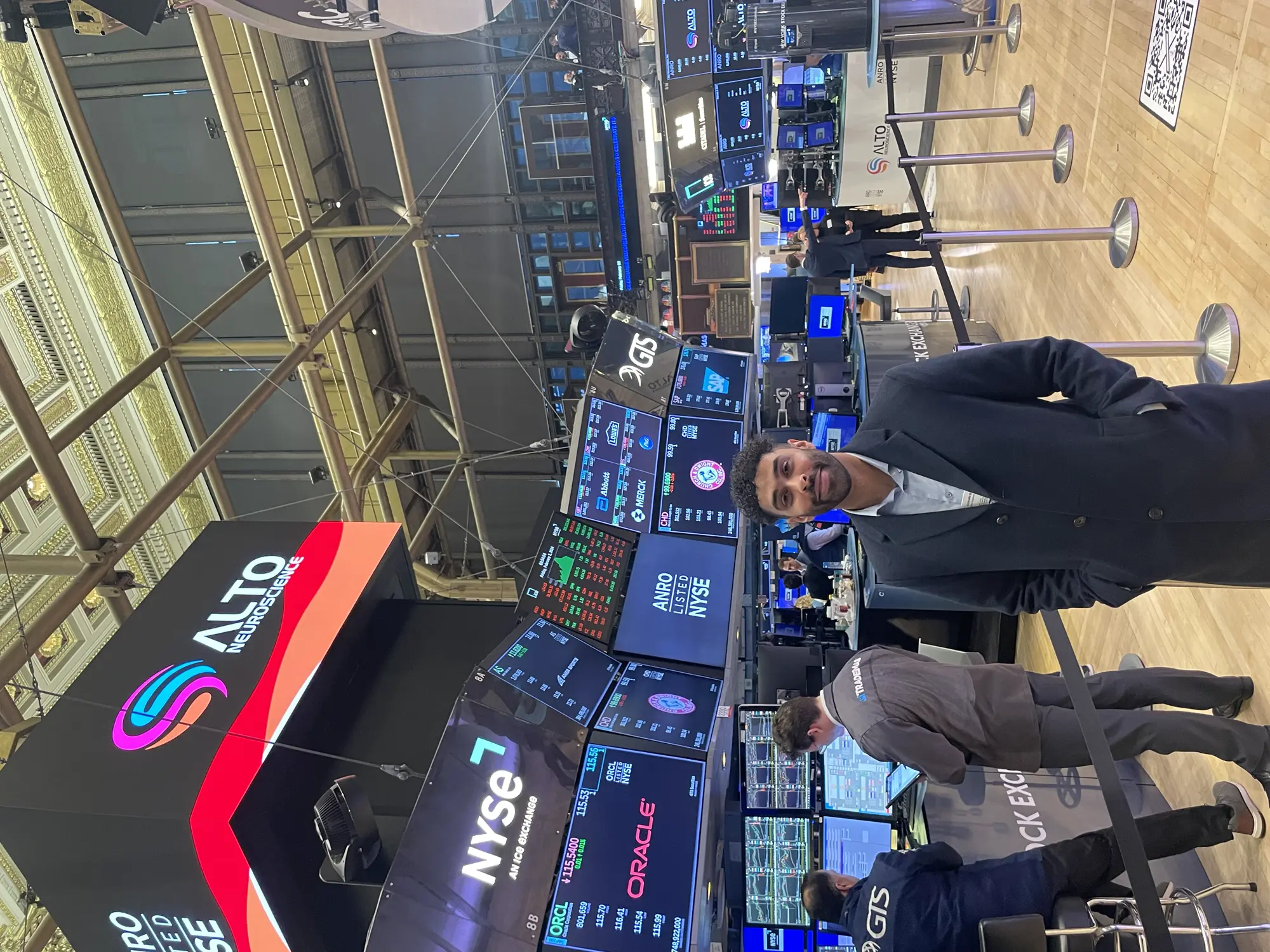 NYSE trading floor with Alto branding